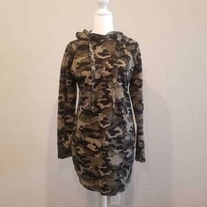 Almost Famous Comfy Soft Army Green Camo Dress